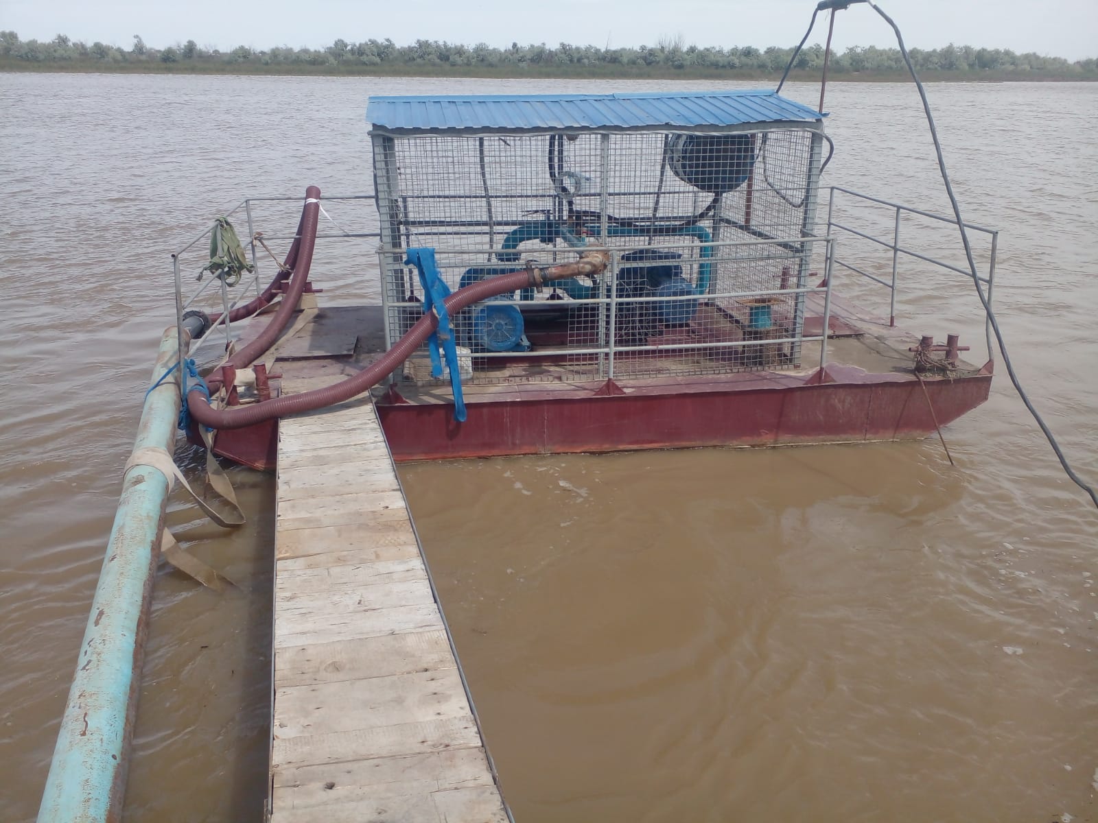 Works on the installation of a summer water supply line in Almaly village, Almalinsky rural district, Atyrau city